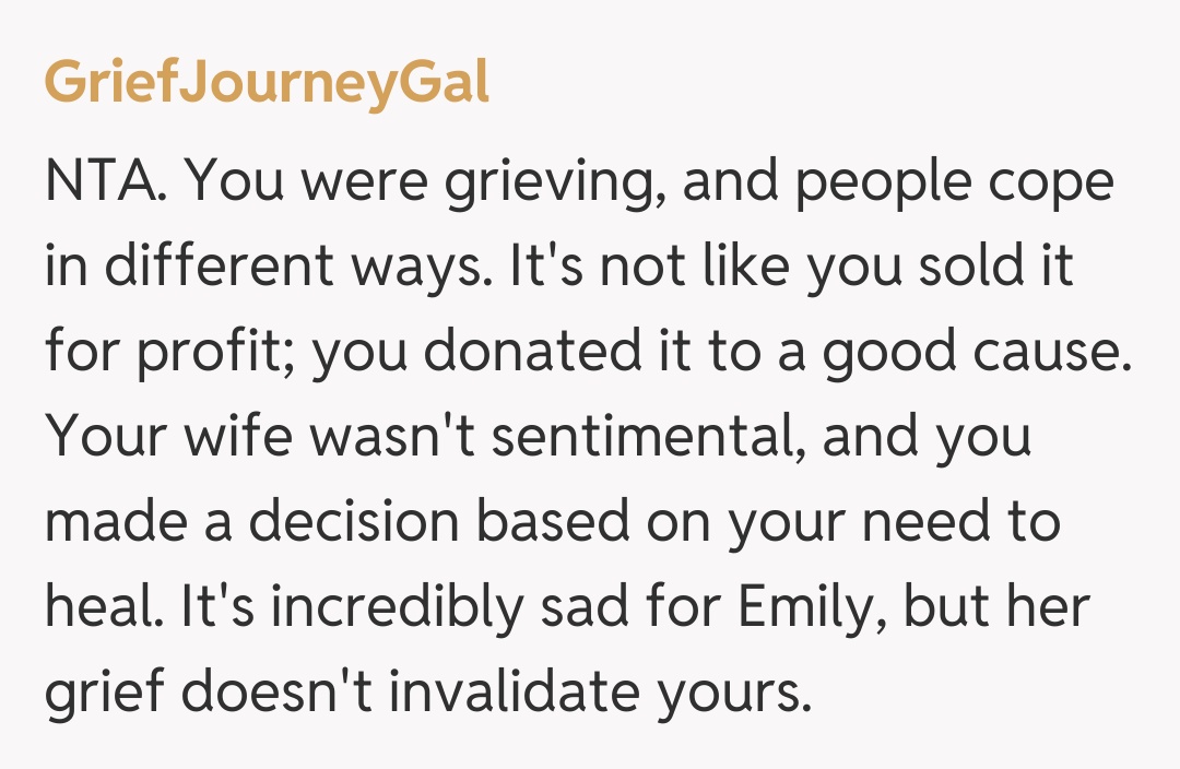 Comentariu de la GriefJourneyGal