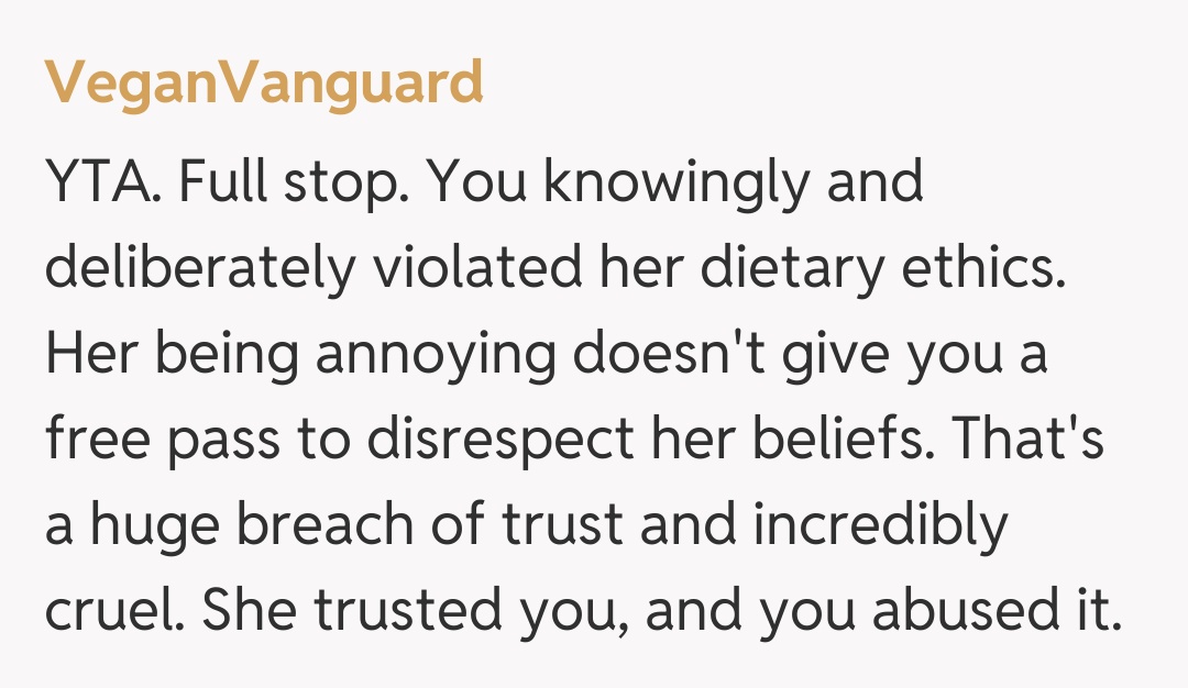 Comentariu de la VeganVanguard