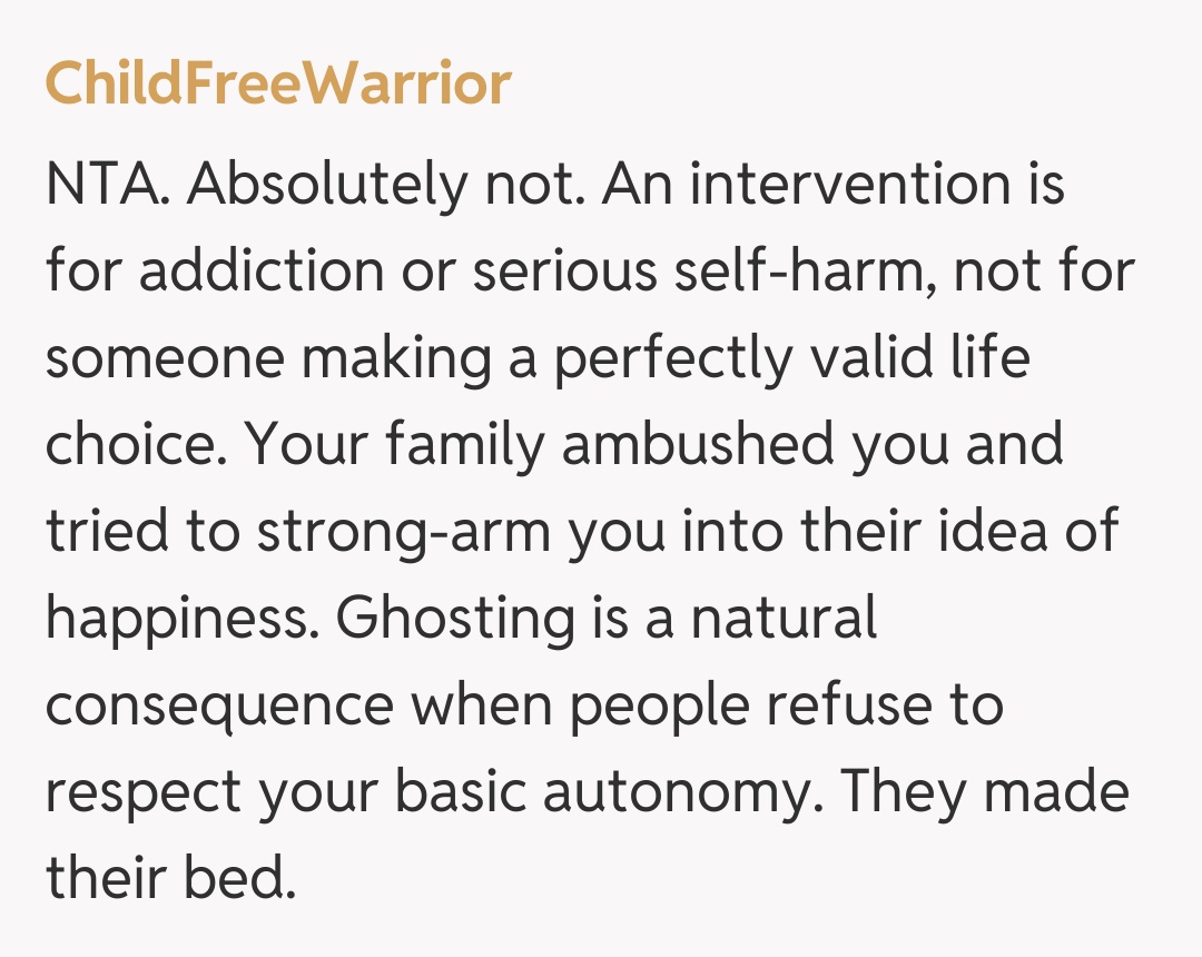 Comentariu de la ChildFreeWarrior