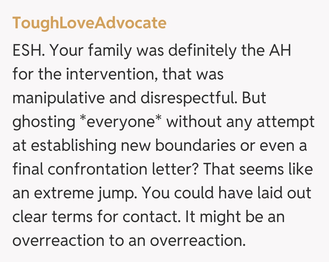 Comentariu de la ToughLoveAdvocate
