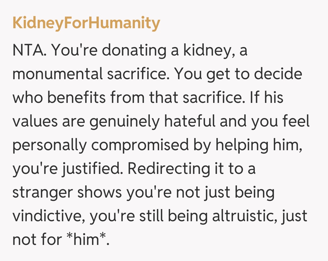 Comentariu de la KidneyForHumanity