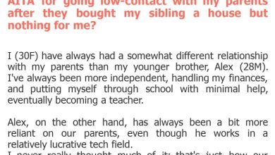 Photo of AITA for going low-contact with my parents after they bought my sibling a house but nothing for me?