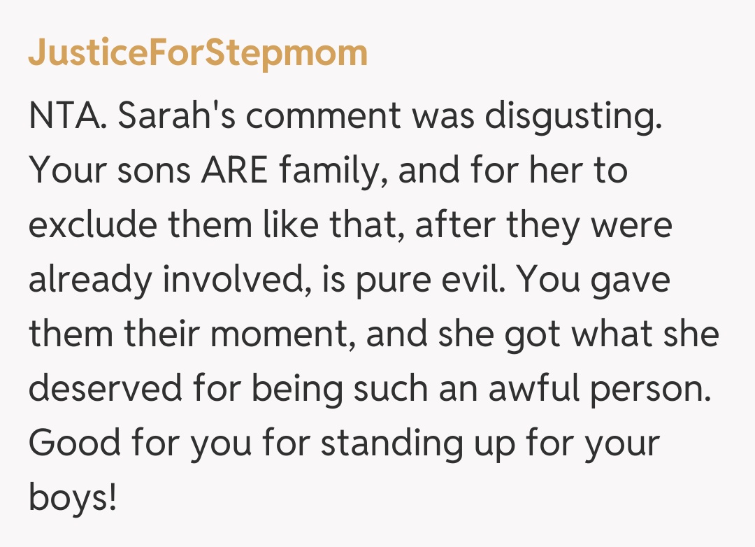 Comentariu de la JusticeForStepmom