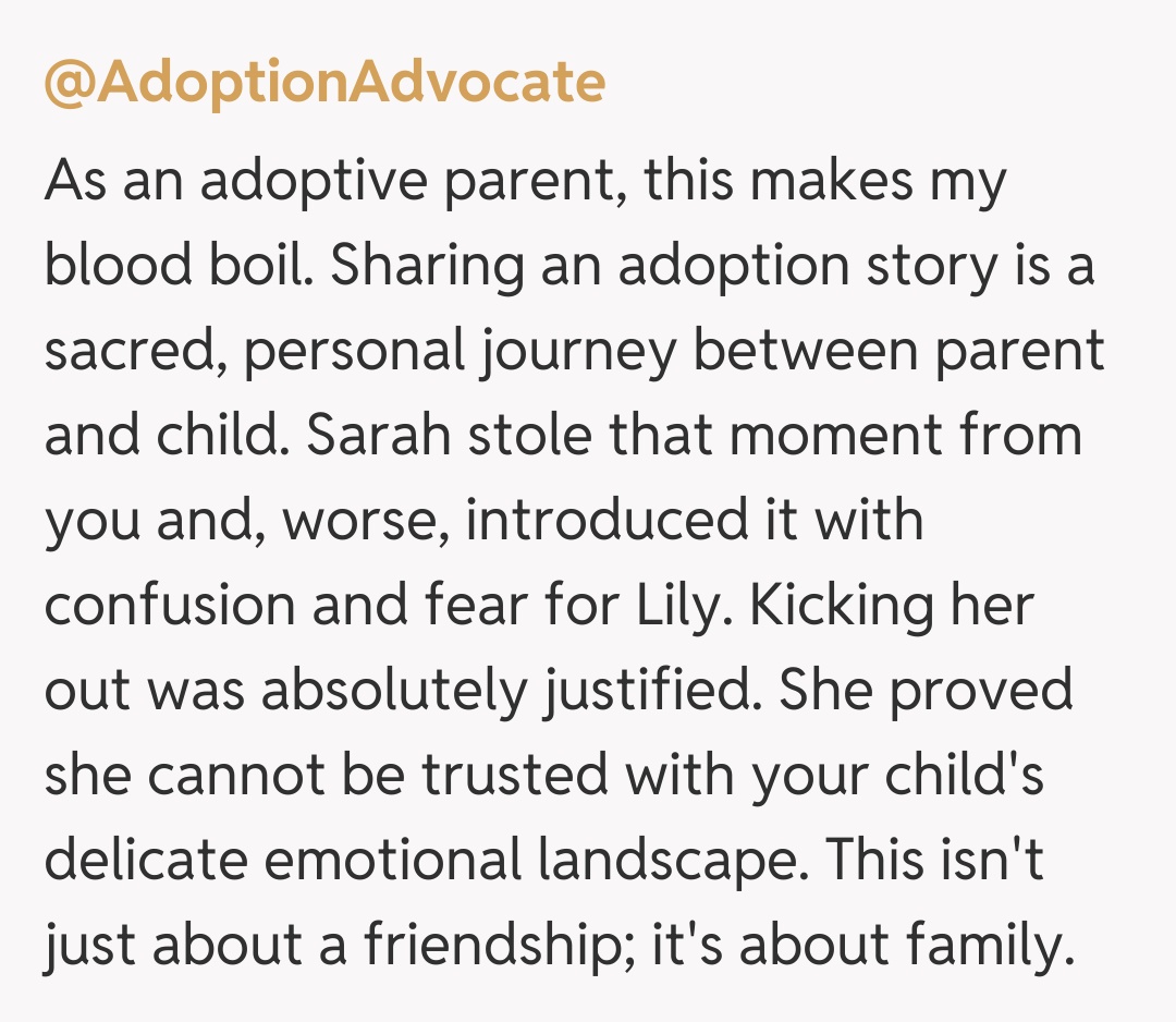 Comentariu de la @AdoptionAdvocate