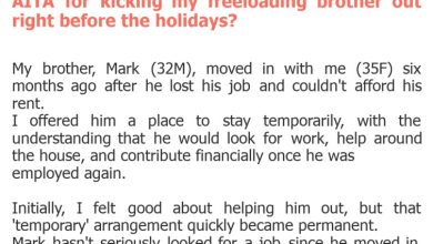 Photo of AITA for kicking my freeloading brother out right before the holidays?