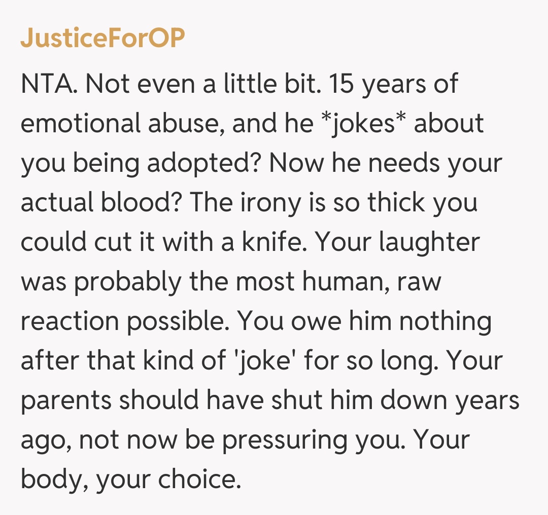 Comentariu de la JusticeForOP