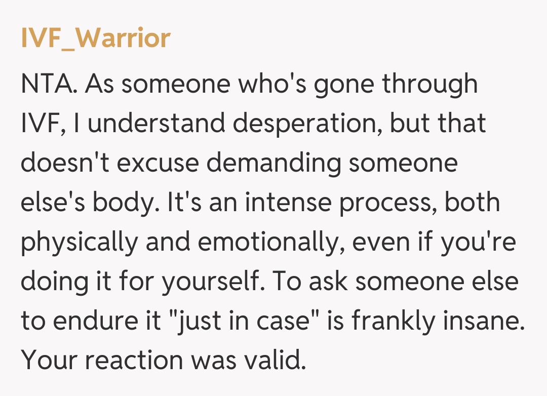 Comentariu de la IVF_Warrior