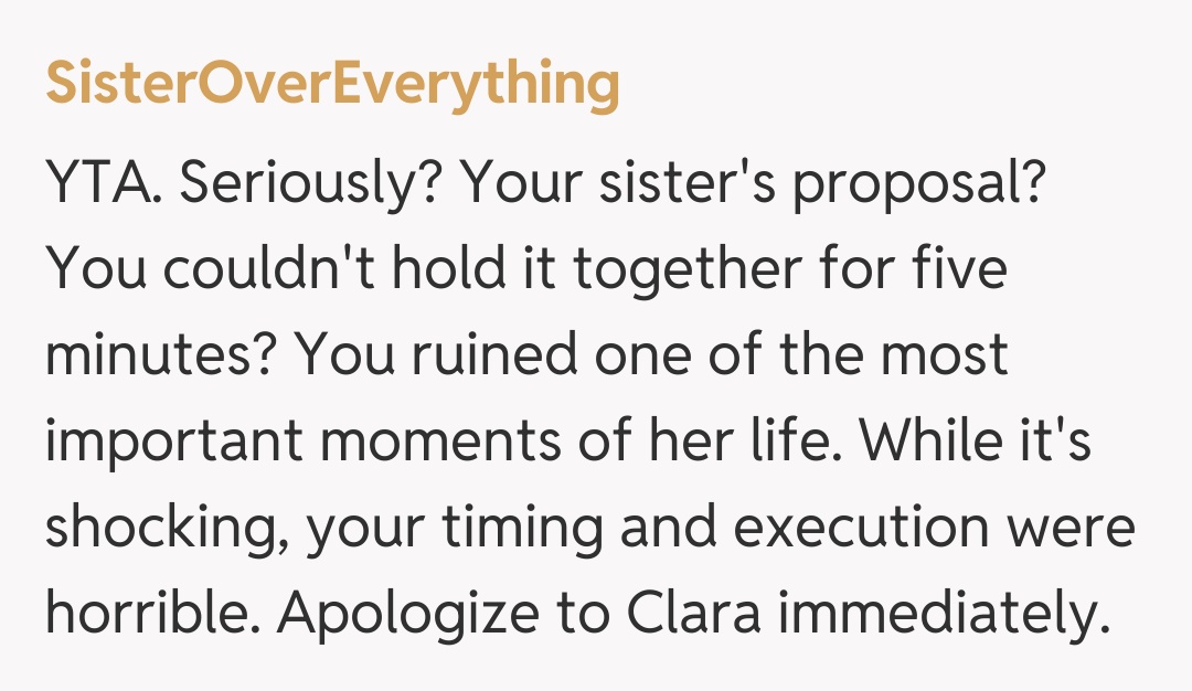 Comentariu de la SisterOverEverything