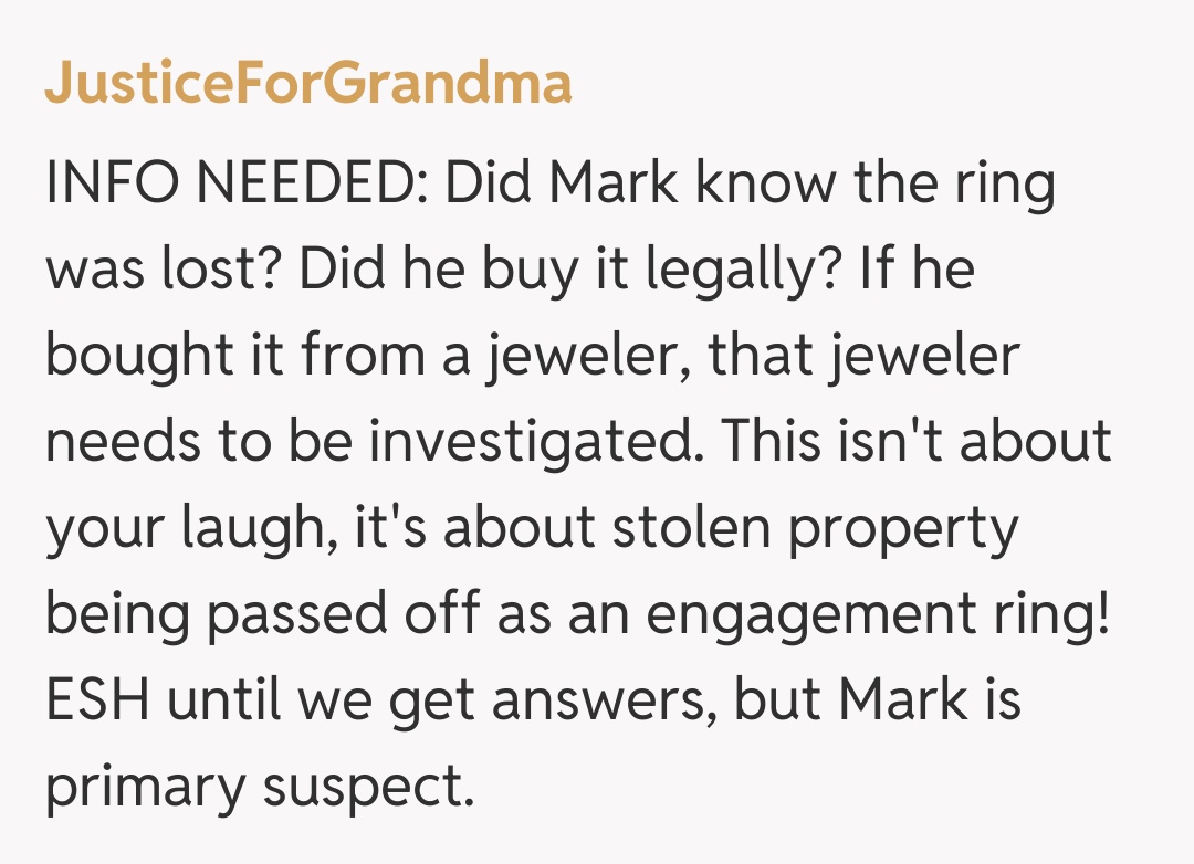 Comentariu de la JusticeForGrandma