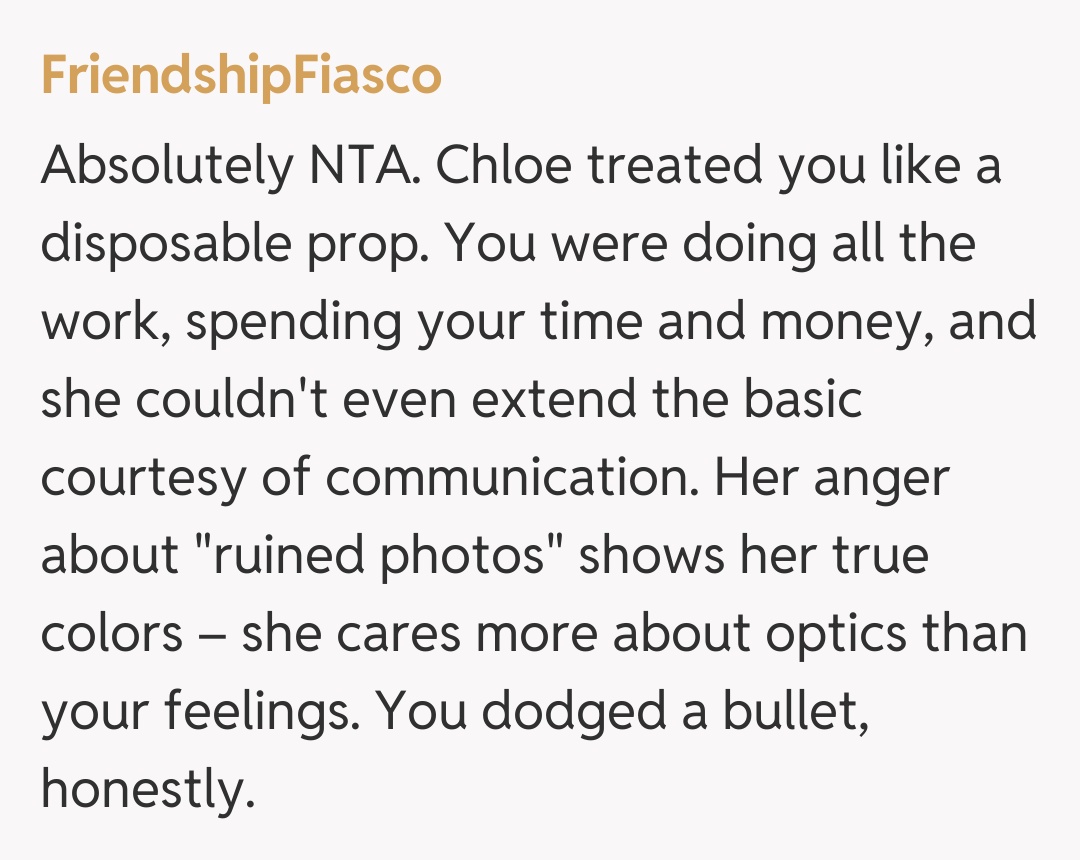 Comentariu de la FriendshipFiasco