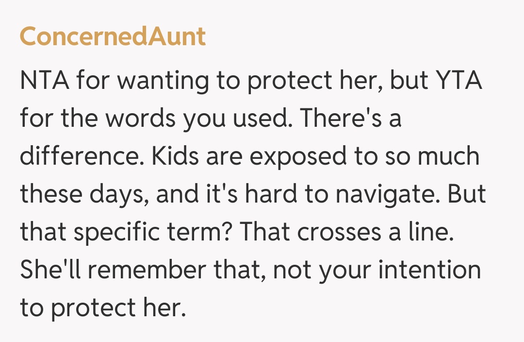 Comentariu de la ConcernedAunt