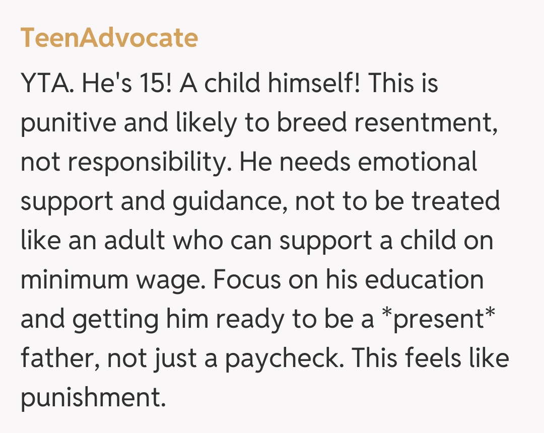 Comentariu de la TeenAdvocate