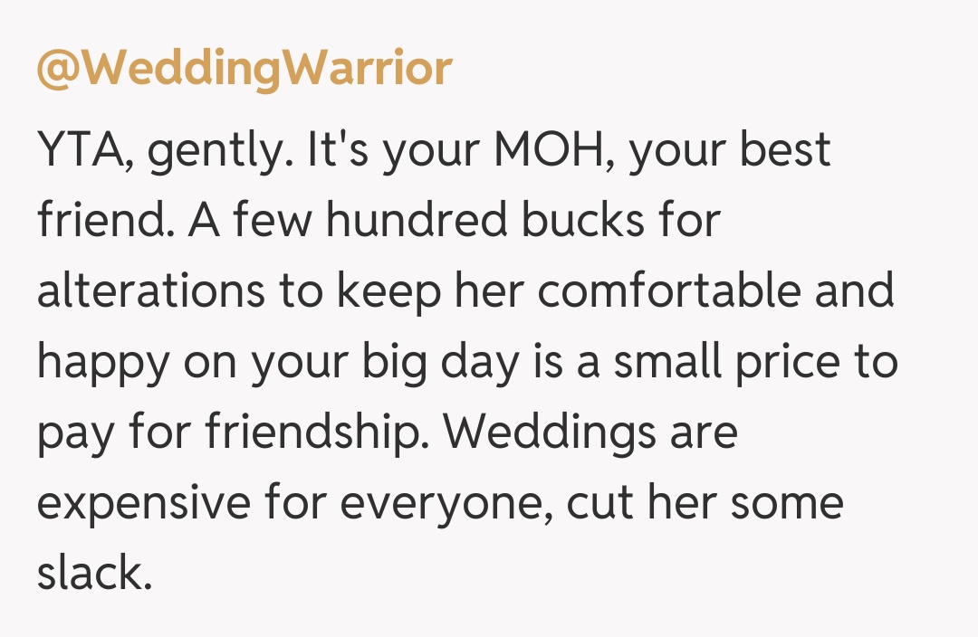 Comentariu de la @WeddingWarrior