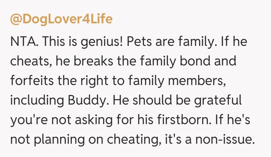 Comentariu de la @DogLover4Life