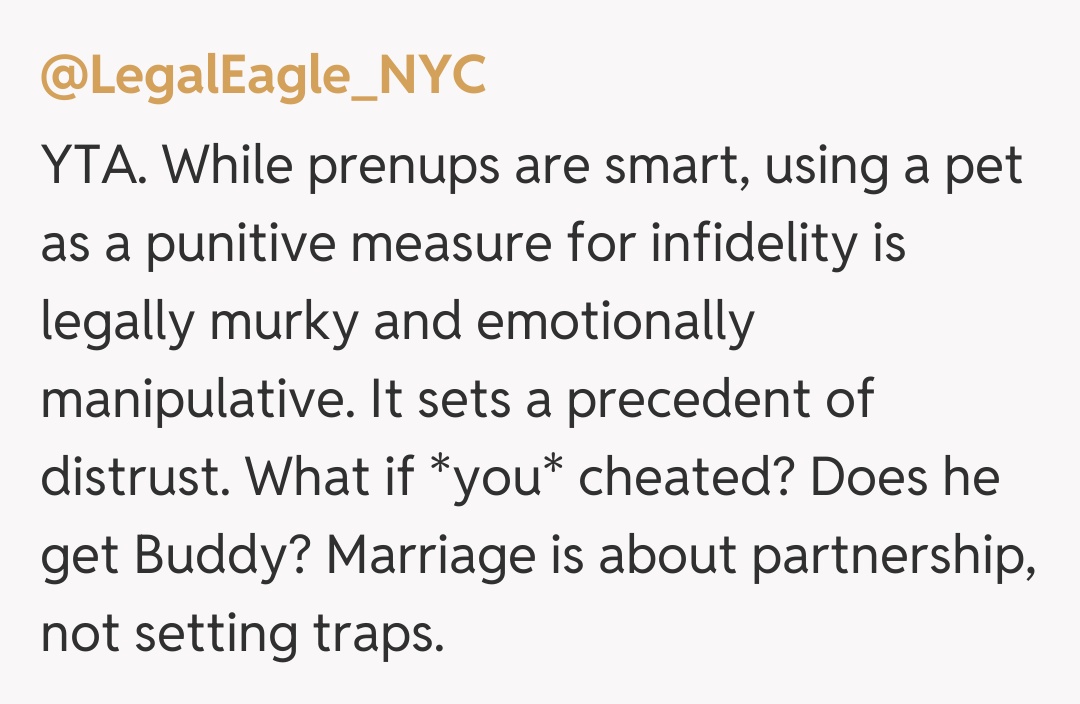 Comentariu de la @LegalEagle_NYC