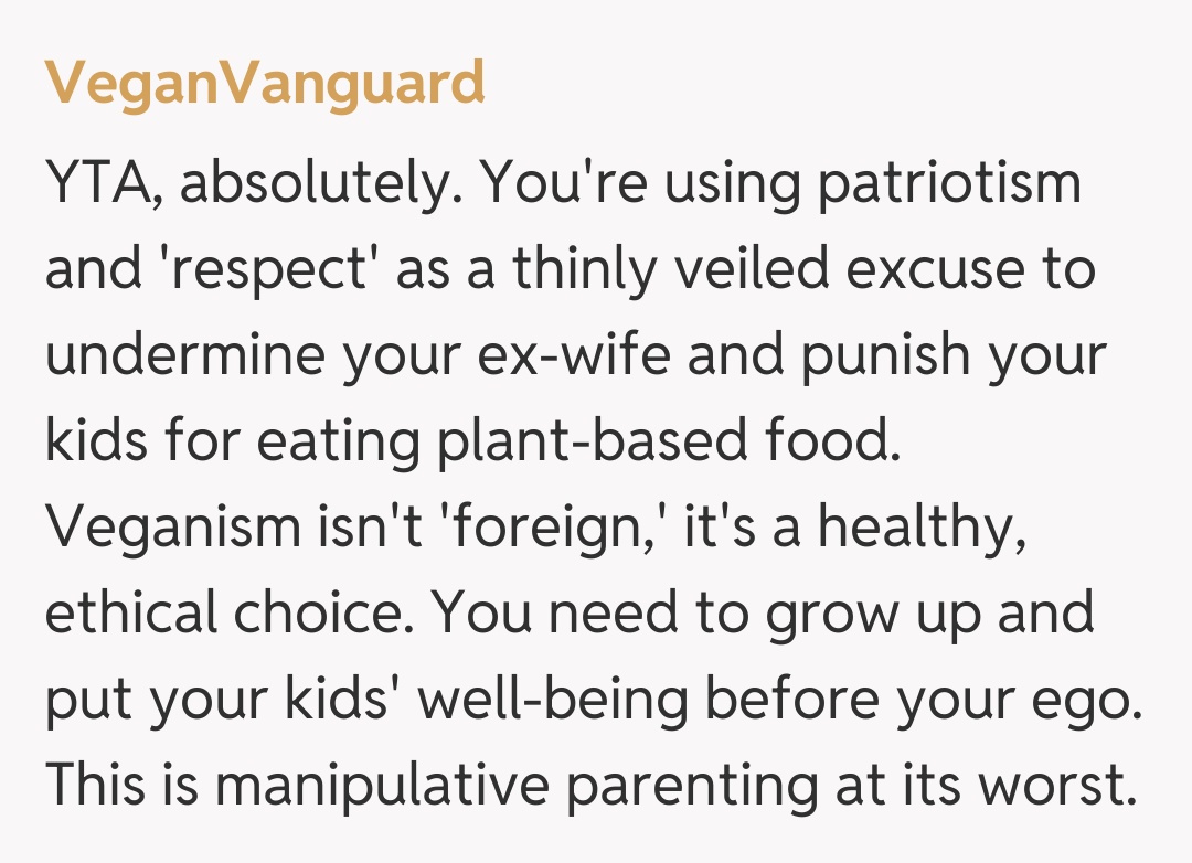 Comentariu de la VeganVanguard