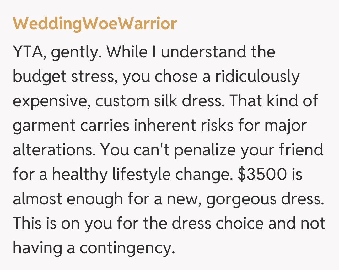 Comentariu de la WeddingWoeWarrior