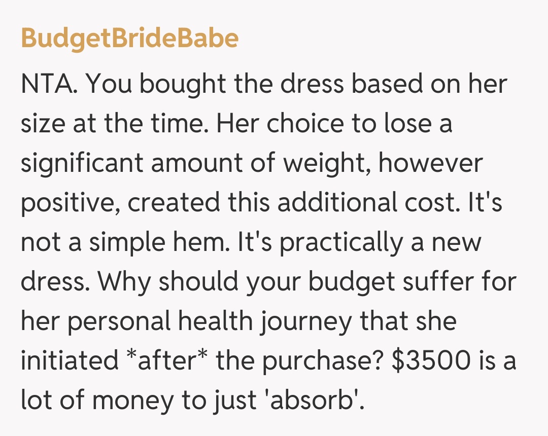 Comentariu de la BudgetBrideBabe
