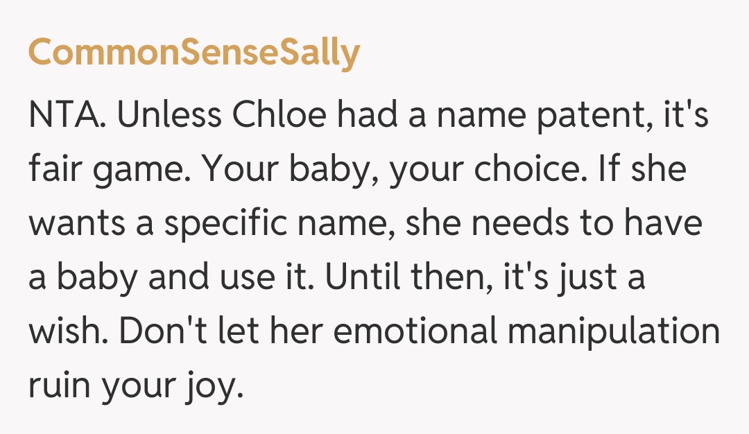 Comentariu de la CommonSenseSally