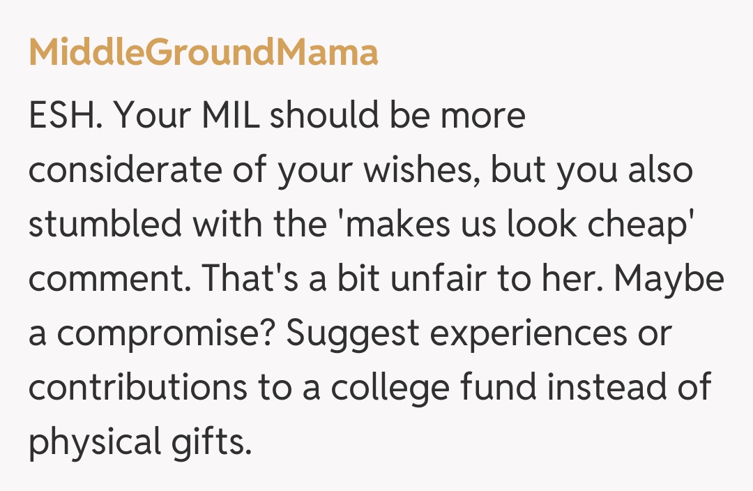 Comentariu de la MiddleGroundMama