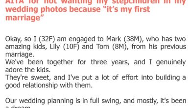 Photo of AITA for not wanting my stepchildren in my wedding photos because “it’s my first marriage”