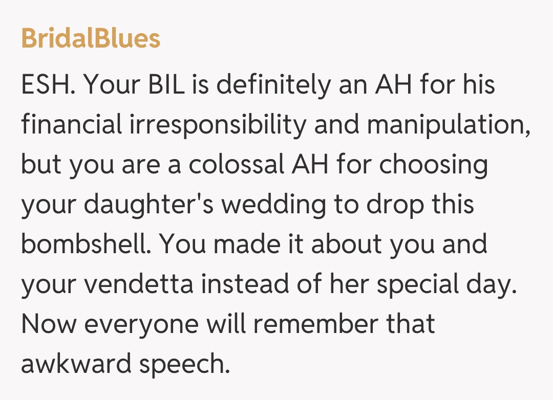 Comentariu de la BridalBlues