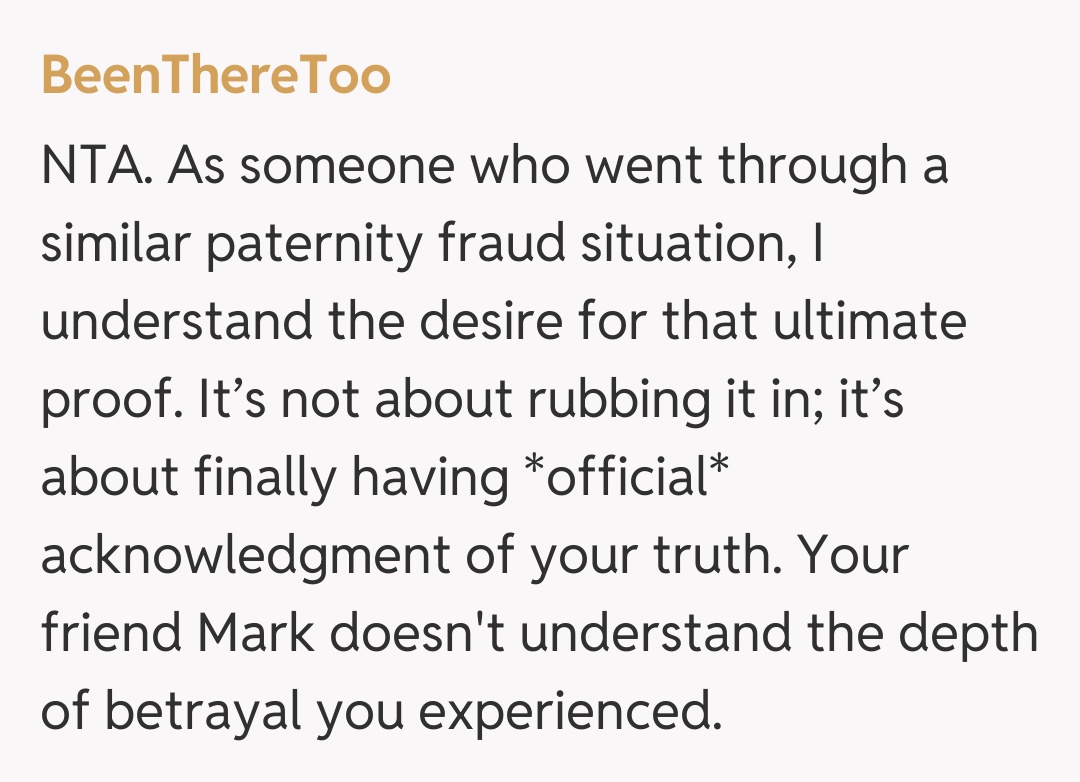 Comentariu de la BeenThereToo