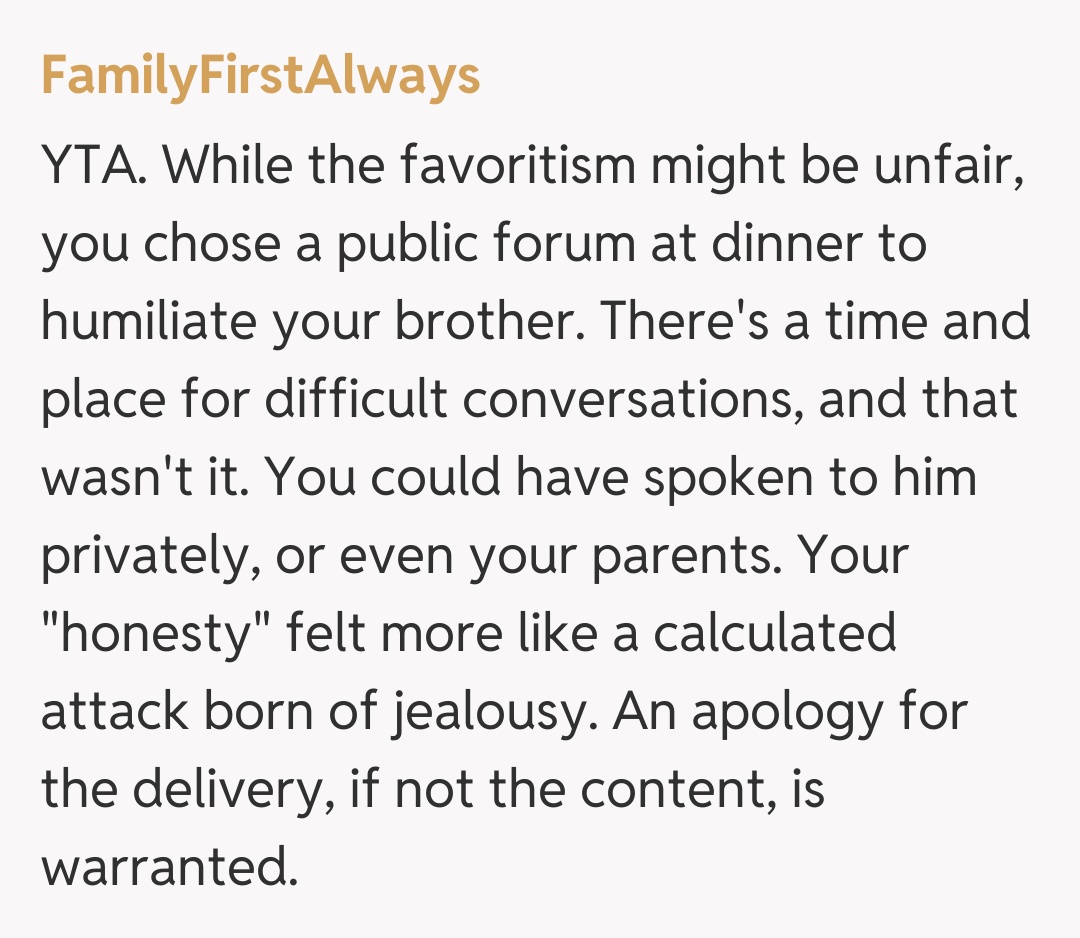 Comentariu de la FamilyFirstAlways