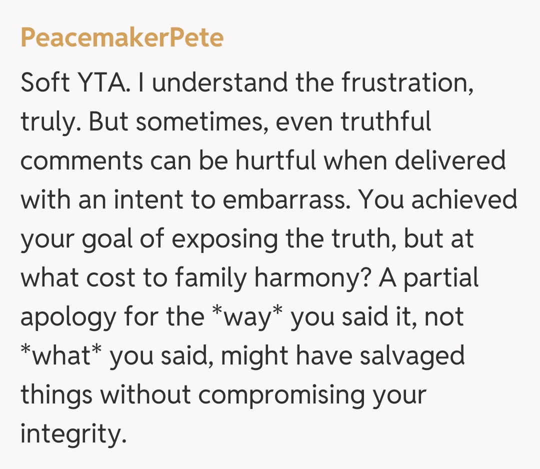 Comentariu de la PeacemakerPete