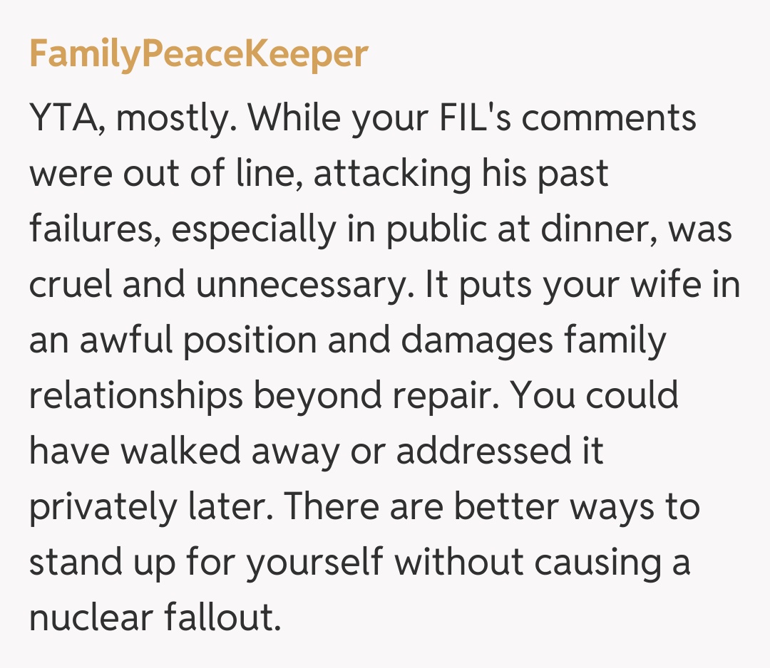Comentariu de la FamilyPeaceKeeper