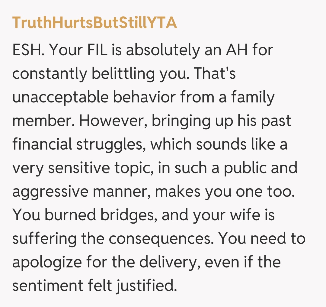 Comentariu de la TruthHurtsButStillYTA