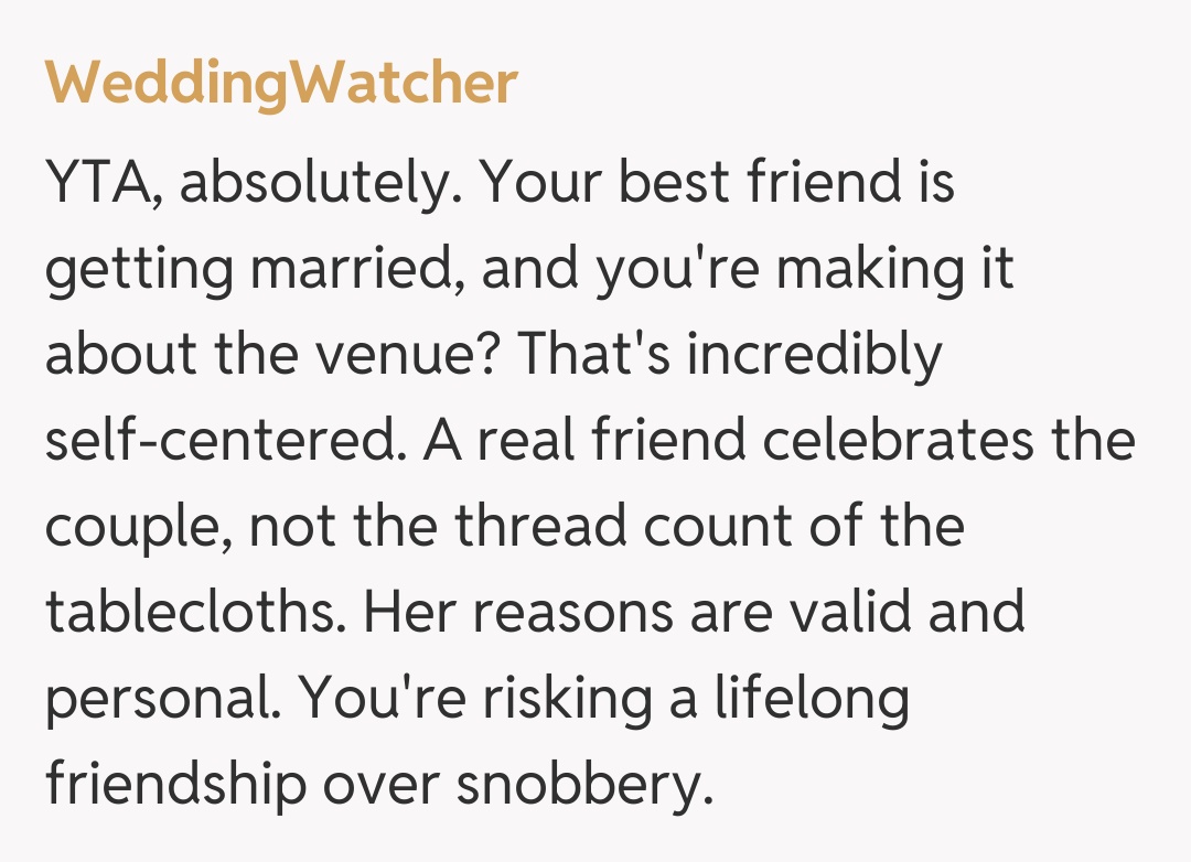 Comentariu de la WeddingWatcher
