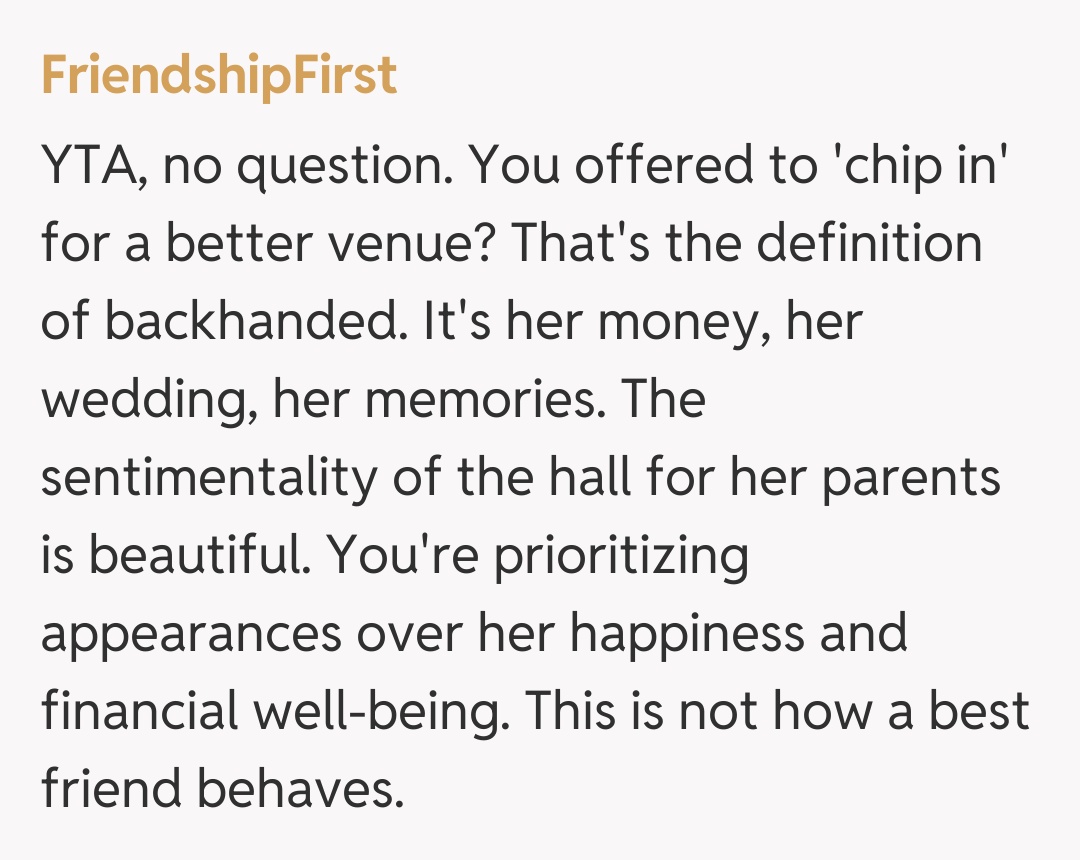 Comentariu de la FriendshipFirst