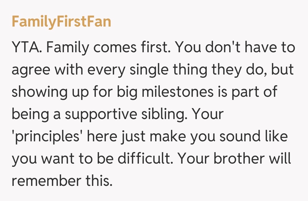 Comentariu de la FamilyFirstFan