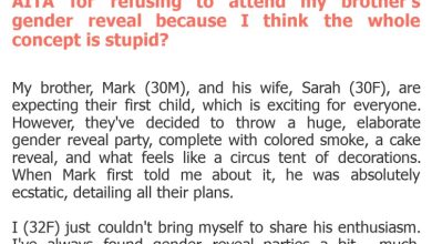 Photo of AITA for refusing to attend my brother’s gender reveal because I think the whole concept is stupid?