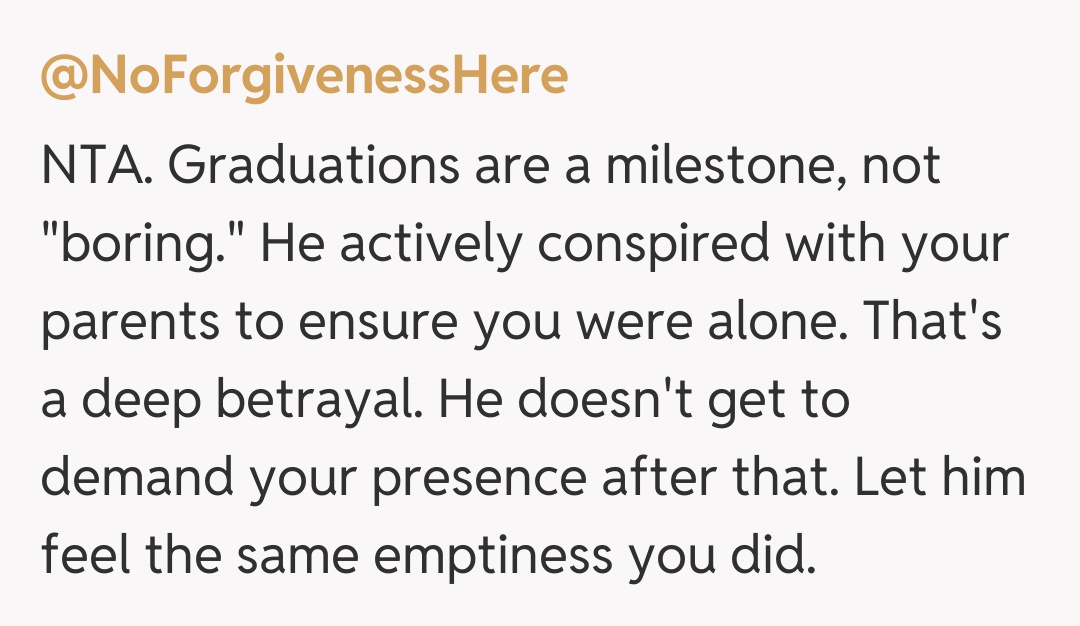 Comentariu de la @NoForgivenessHere