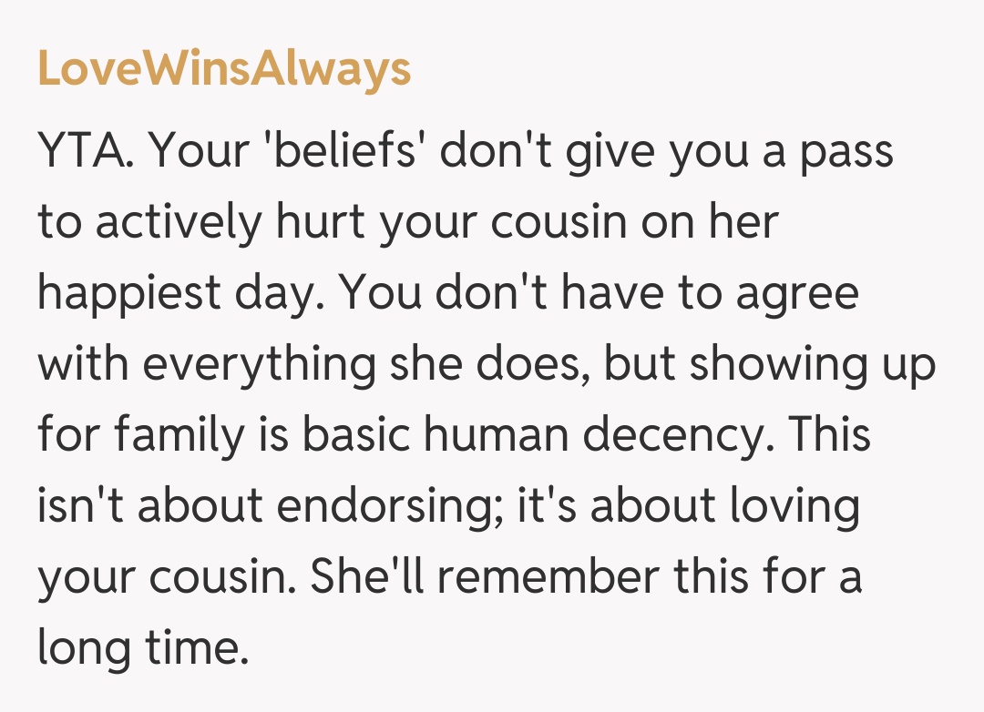 Comentariu de la LoveWinsAlways