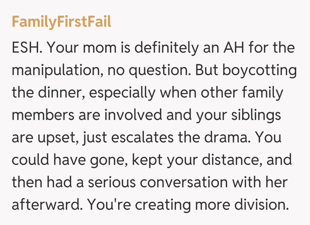 Comentariu de la FamilyFirstFail