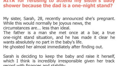 Photo of AITA for refusing to attend my sister’s baby shower because the dad is a one-night stand?