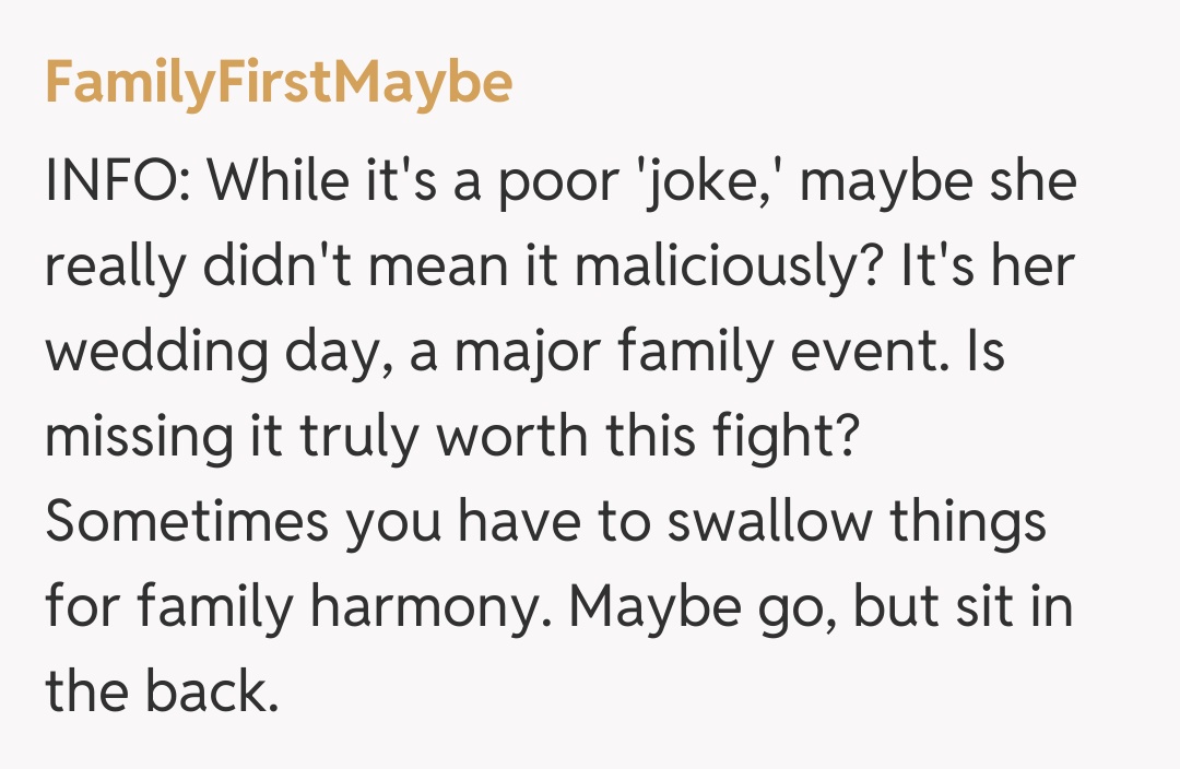 Comentariu de la FamilyFirstMaybe