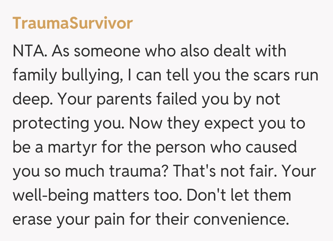 Comentariu de la TraumaSurvivor