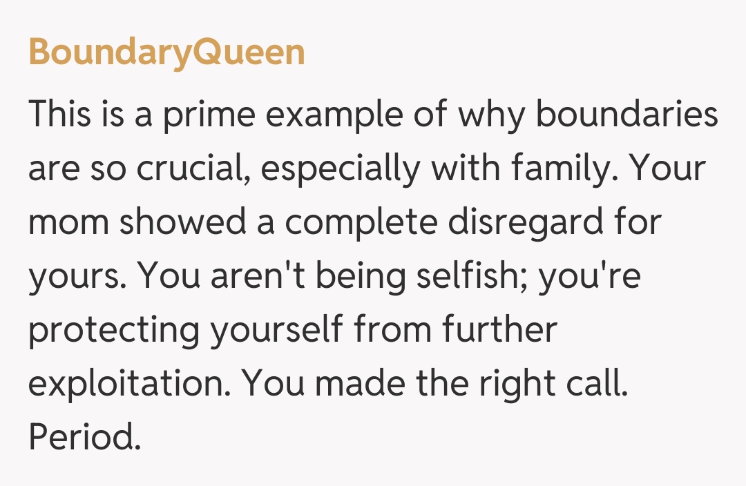 Comentariu de la BoundaryQueen