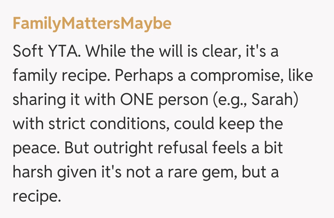 Comentariu de la FamilyMattersMaybe