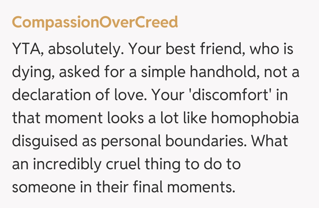 Comentariu de la CompassionOverCreed