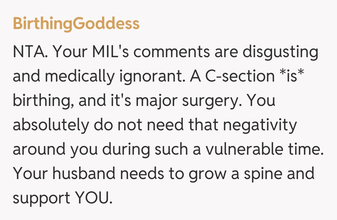 Comentariu de la BirthingGoddess