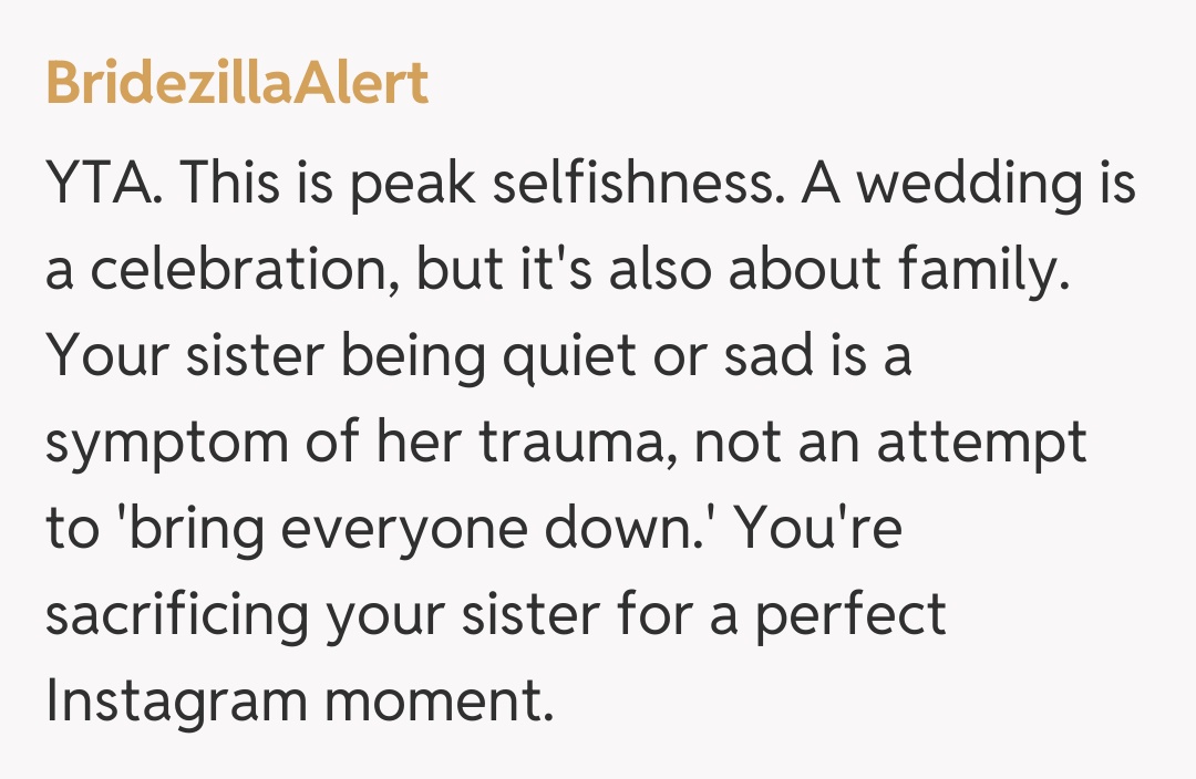 Comentariu de la BridezillaAlert