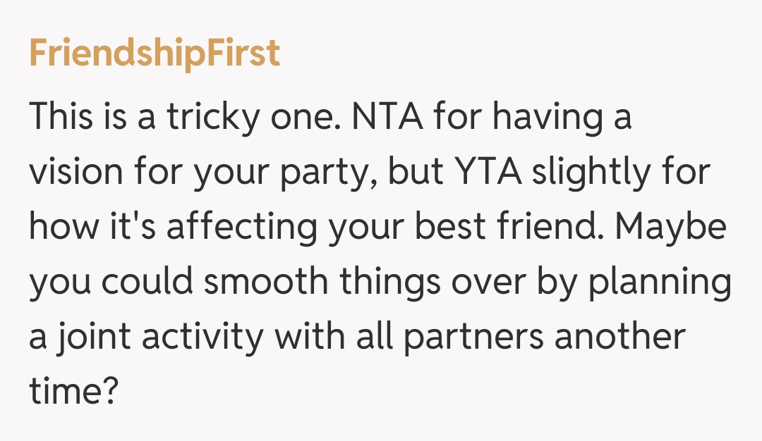 Comentariu de la FriendshipFirst