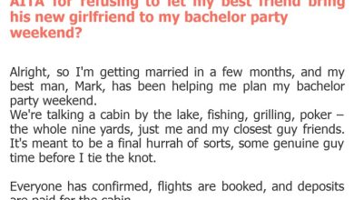 Photo of AITA for refusing to let my best friend bring his new girlfriend to my bachelor party weekend?