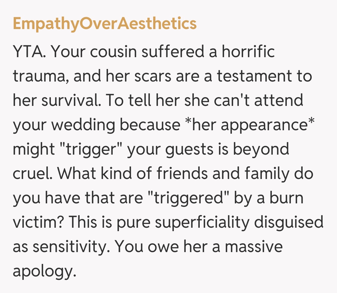 Comentariu de la EmpathyOverAesthetics