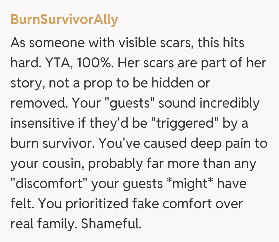 Comentariu de la BurnSurvivorAlly